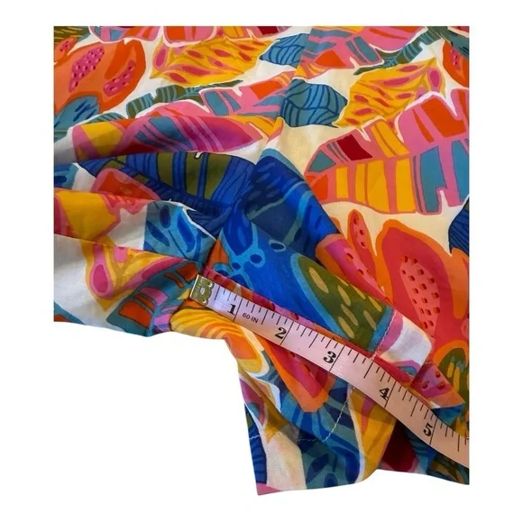 Vibrant Floral Flutter-Sleeve Romper - Orange Multi - Picture 15 of 16